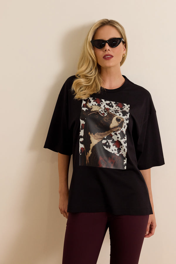 T-shirt Dodie - Μαύρο