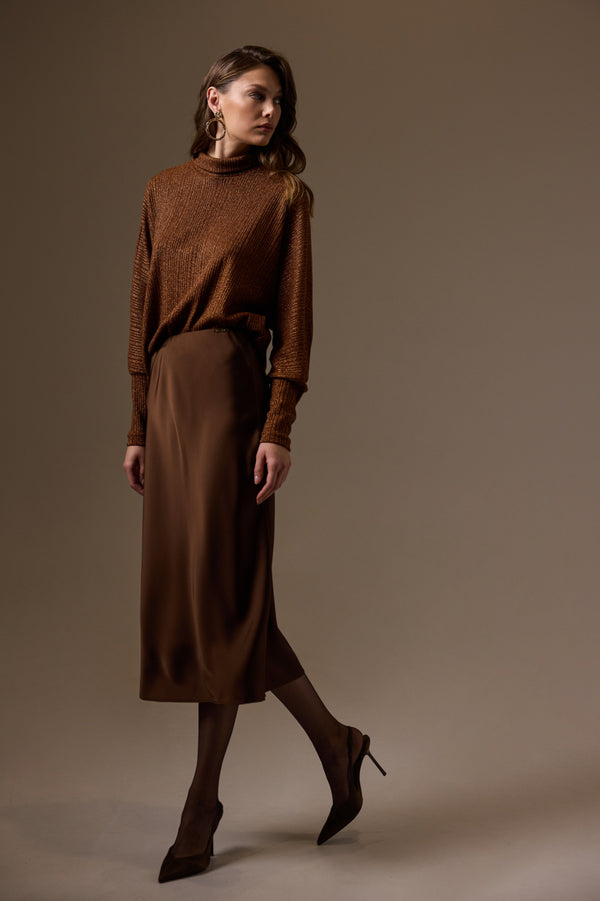 Φούστα Marilena - Καφέ